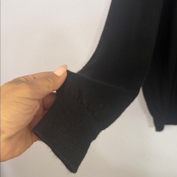 Joseph Abboud Men's Black Extra Fine Merino Wool V-Neck Sweater Size XL - Picture 3 of 6